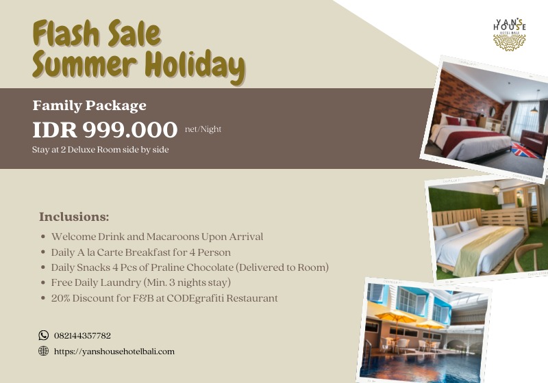 Flash Sale Family Package IDR 999K