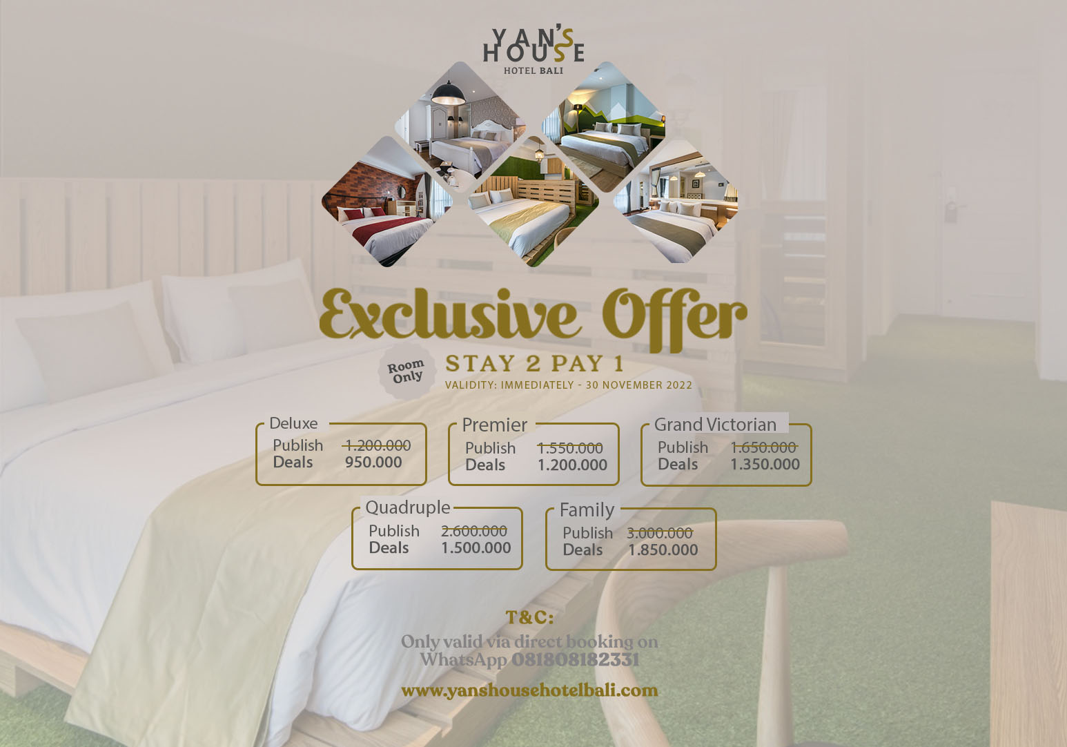 Exclusive Offer - Stay 2 Pay 1